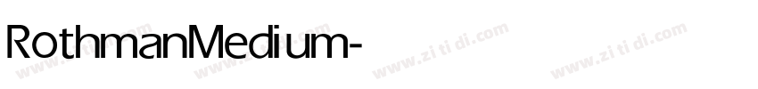 Rothman Medium字体转换